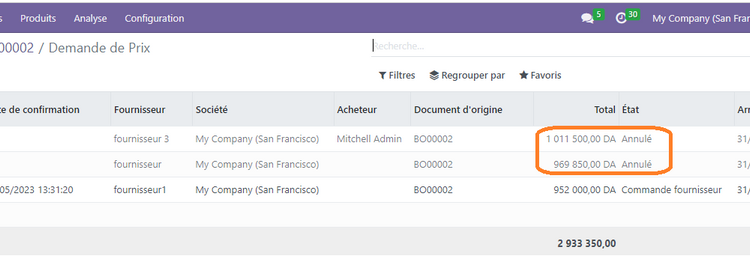 Gestion des Achats avec Odoo 16 - partie 02