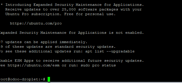 acces-ssh-droplet-2 odoo