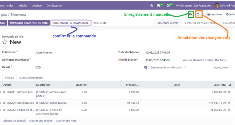 commande-fournisseur odoo