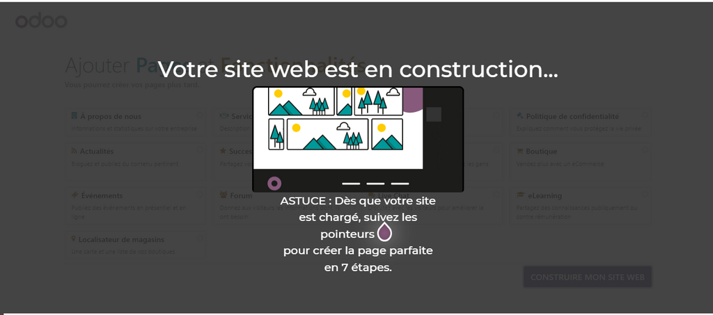 creation de site internet odoo