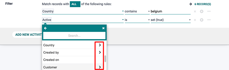 marketing-filters odoo 16
