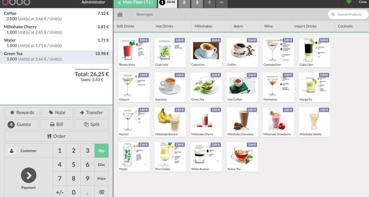restauration erp Odoo