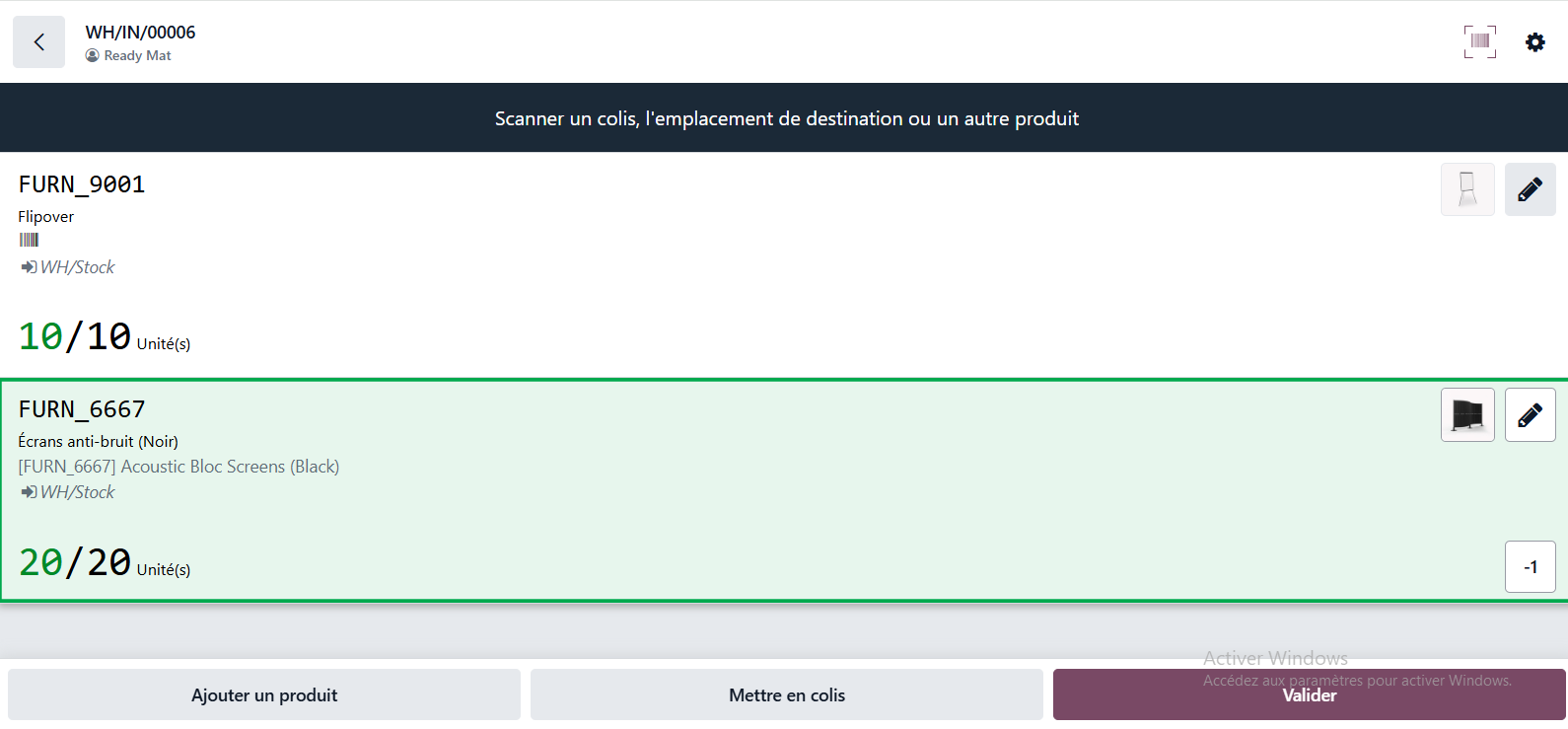 Expédition et préparation des commandes