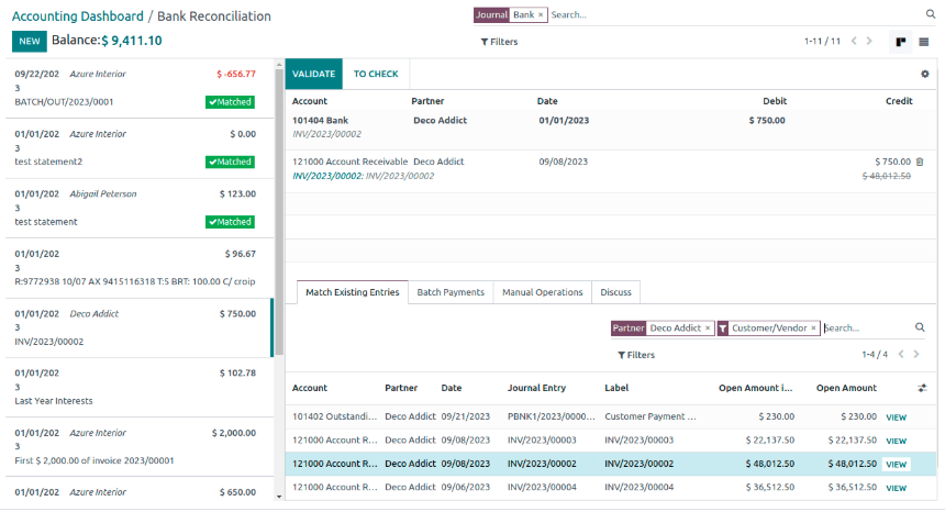 Synchronisation bancaire et rapprochement automatique