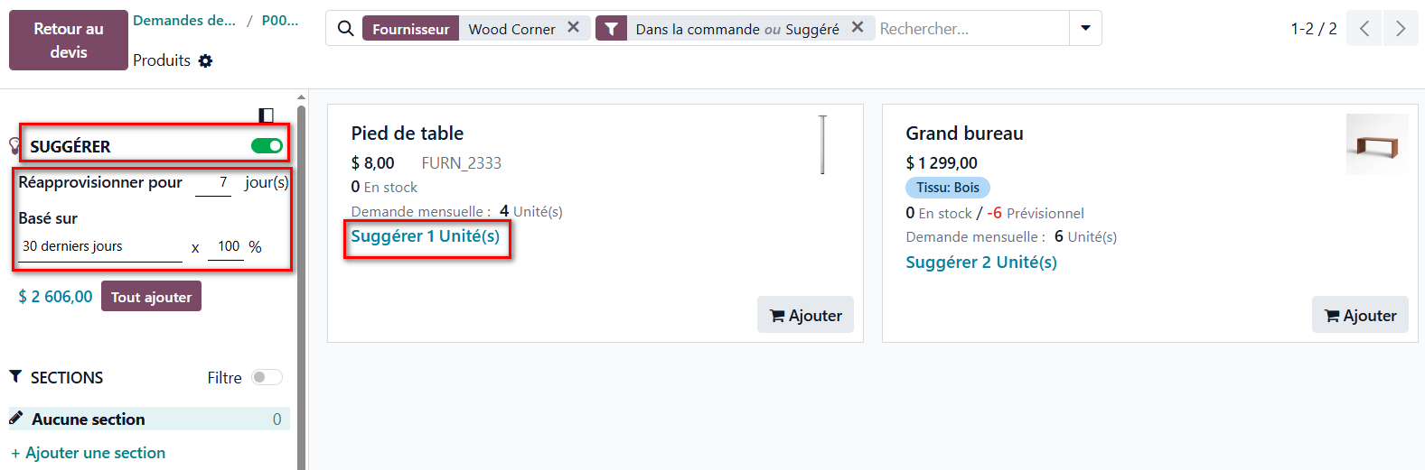 gestion des stocks odoo